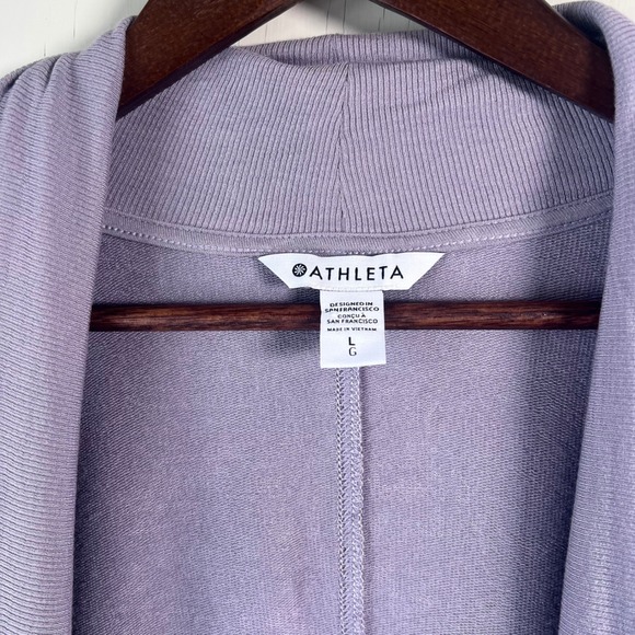Athleta Pranayama Wrap Cardigan Lavender Purple Size L - Picture 2 of 7